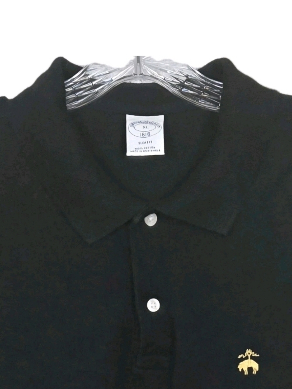 Brooks Brothers Mens Golden Fleece Slim Fit Performance Polo Shirt Size XL Black